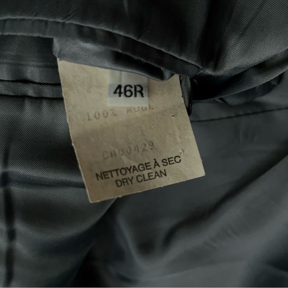 Peter Millar Blazer Jacket Mens Size 46R Sports Coat Wool Twill Plaid Blue - Picture 7 of 7